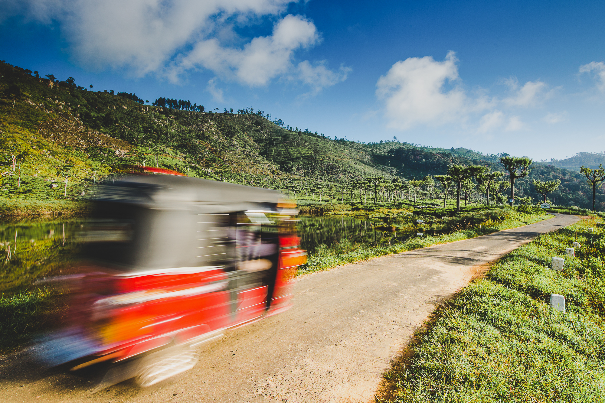 Tuk Tuk speeding through the roads of Sri Lanka